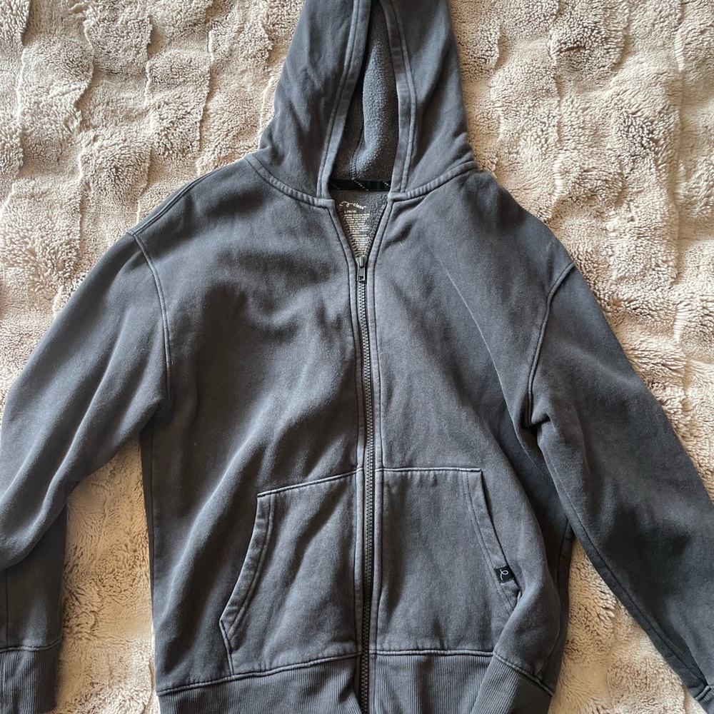 Kids Charcoal Gray Full-Zip Hooded Sweatshirt